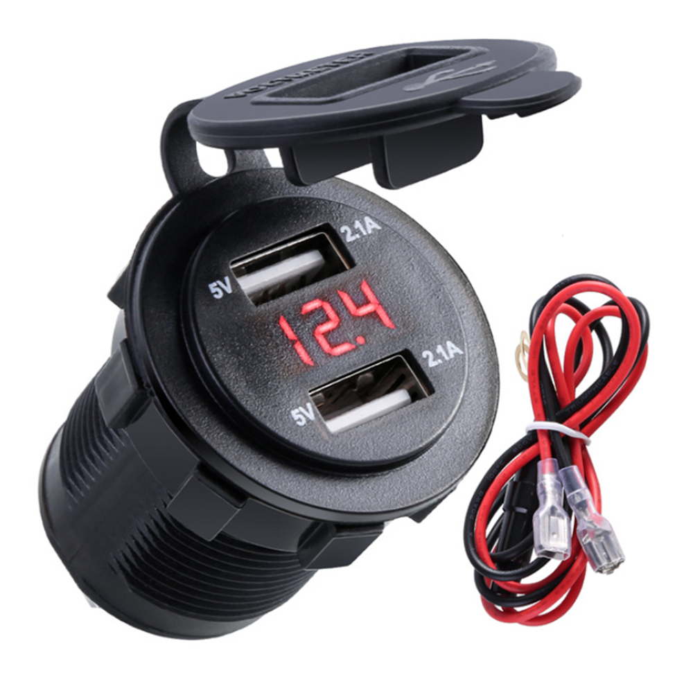 42A-Waterproof-Car-2-Port-Dual-USB-Charger-Socket-Power-Outlet-with-Voltmeter-LED-Light-for-12-24V-C-1791321