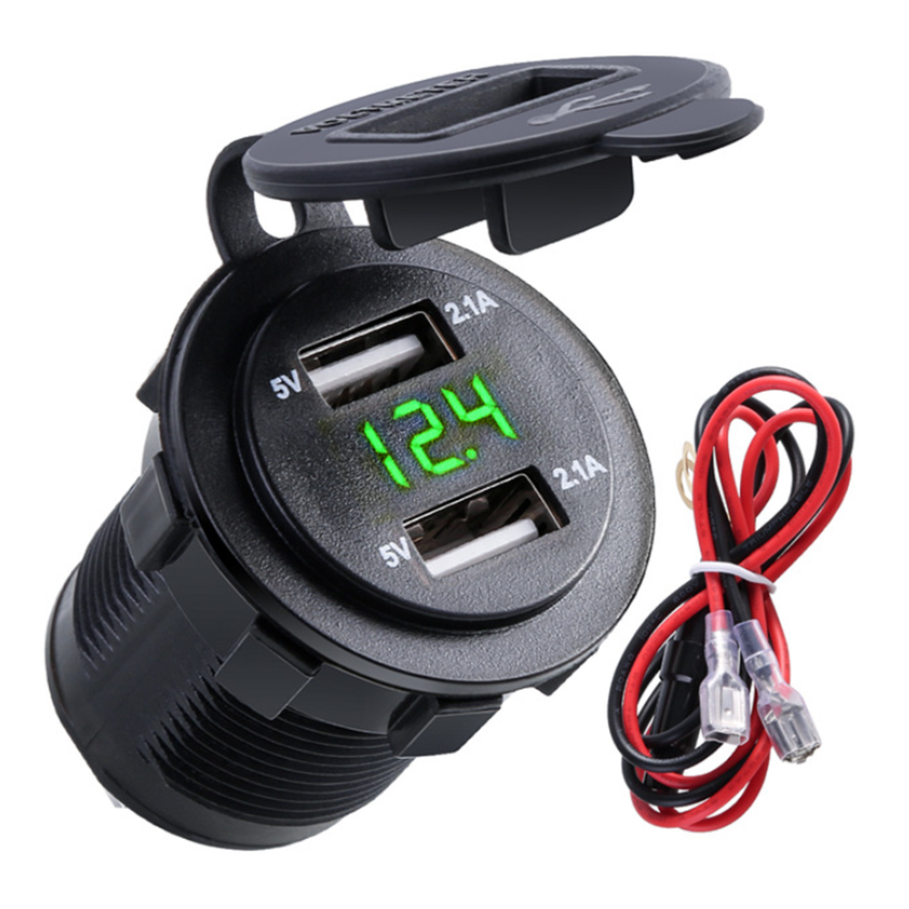 42A-Waterproof-Car-2-Port-Dual-USB-Charger-Socket-Power-Outlet-with-Voltmeter-LED-Light-for-12-24V-C-1791321