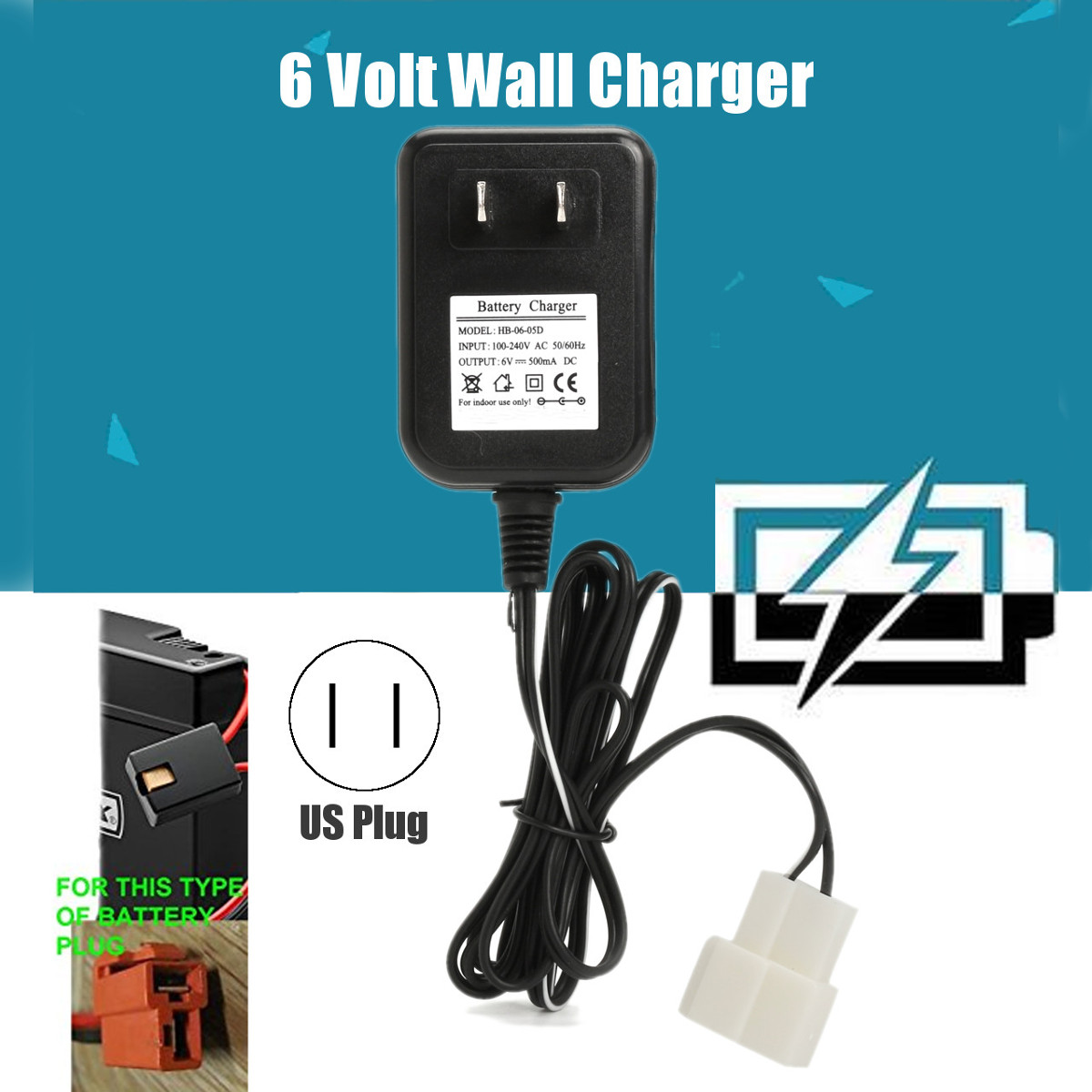 6V-AC-Charger-Adaptor-Power-Supply-US-Plug-For-Avigo-Kid-Toy-Car-Battery-500MA-1262362
