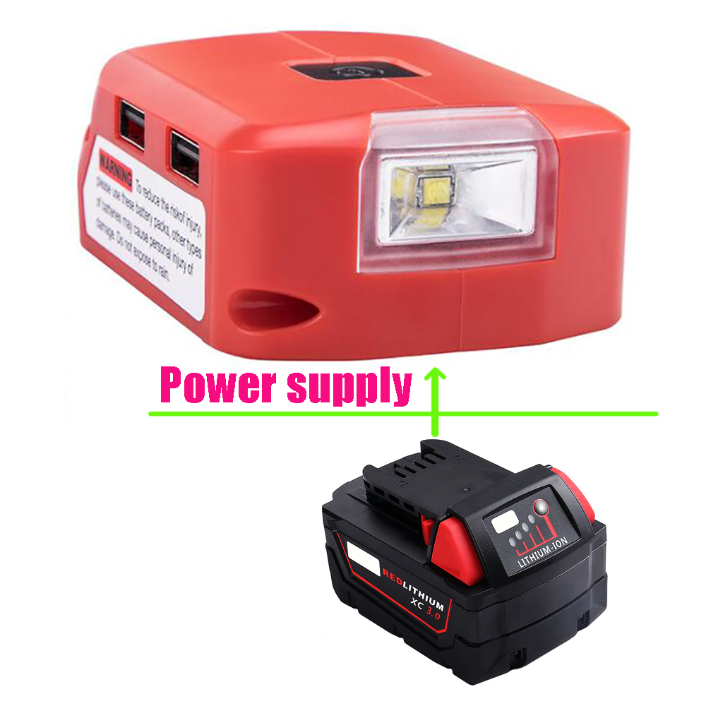 Adapter-LED-Light-Working-Lamp-Flashlight-Torch-USB-Mobile-Phone-Charger-DC-12V-Output-For-18V-Li-io-1797758