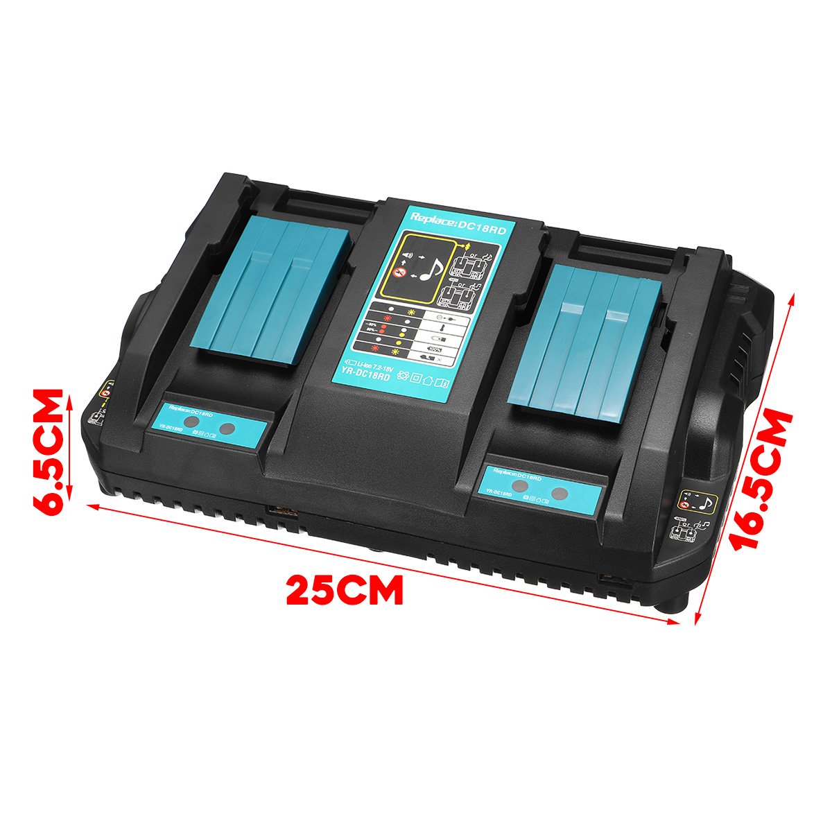 Dual-Twin-Port-Battery-Charger-For-Makita-DC18RD-Li-ion-LXT-72V-18V-Fast-Rapid-1466163