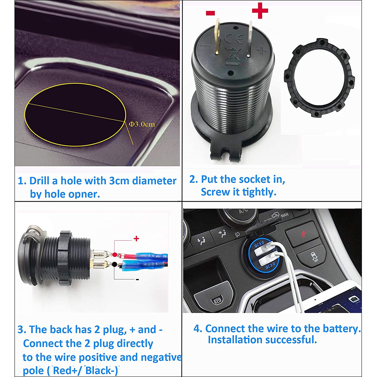 Dual-USB-Port-Car-Charger-Socket-QC-30-Fast-Charging-Outlet-Car-Truck-Boat-RV-1818832