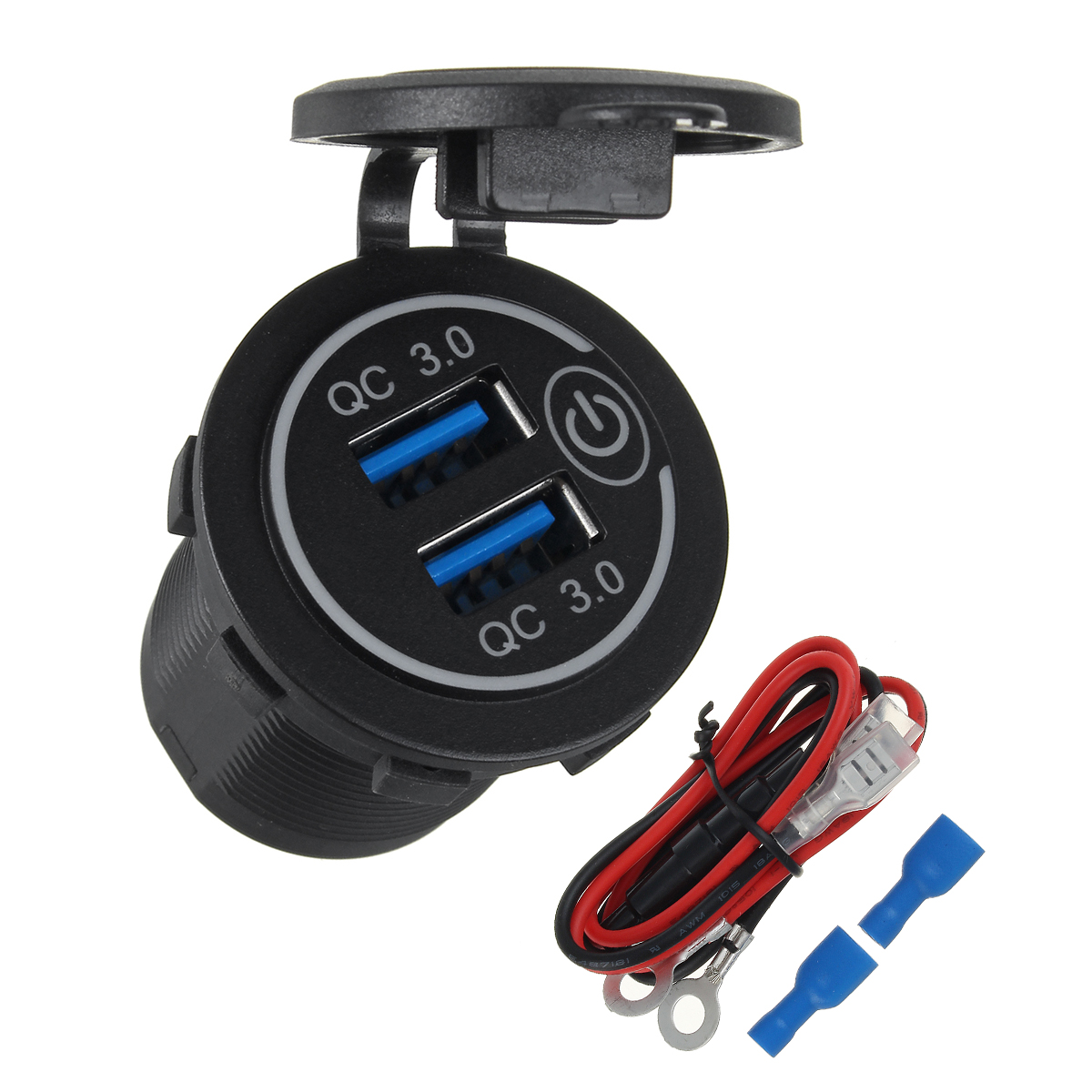 Dual-USB-Port-Car-Charger-Socket-QC-30-Fast-Charging-Outlet-Car-Truck-Boat-RV-1818832