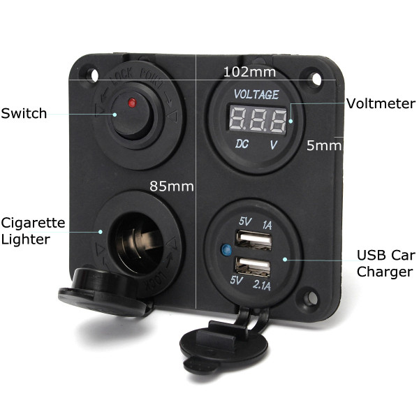 Dual-Usb-Adapter-Charger-Sockets--Digital-Volt-Meterr--Switch-Panel-1176988