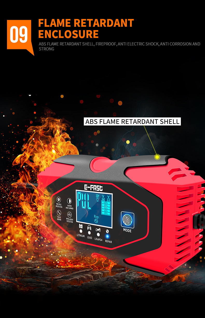 E-Fast-7-Stages-Touch-Screen-LCD-Display-12V-6A-24V-3A-Car-Motorcycle-Lead-Smart-Battery-Memory-Func-1709723