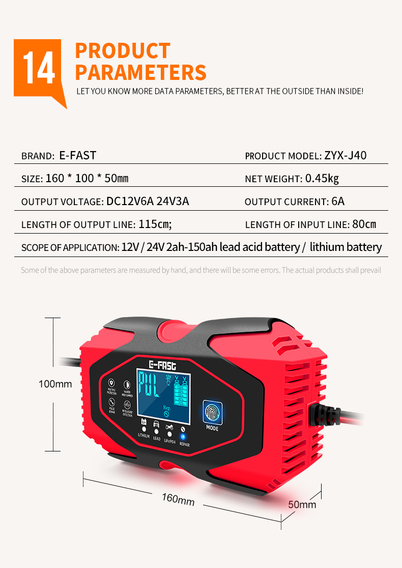 E-Fast-7-Stages-Touch-Screen-LCD-Display-12V-6A-24V-3A-Car-Motorcycle-Lead-Smart-Battery-Memory-Func-1709723