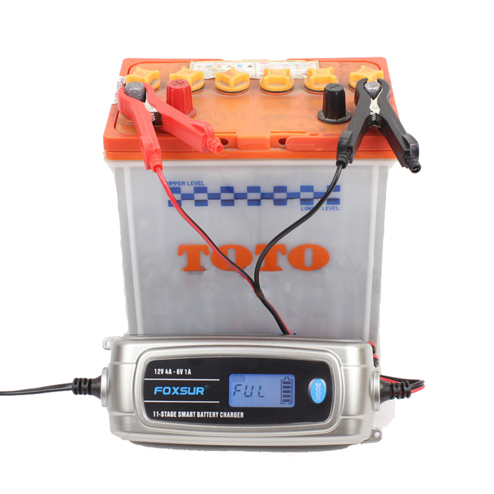 FOXSUR-12V-4A-6V-1A-11-Stage-LCD-Display-Battery-Charger-For-Car-Motorcycle-Lead-Acid-EFB-GEL-WET-AG-1700979
