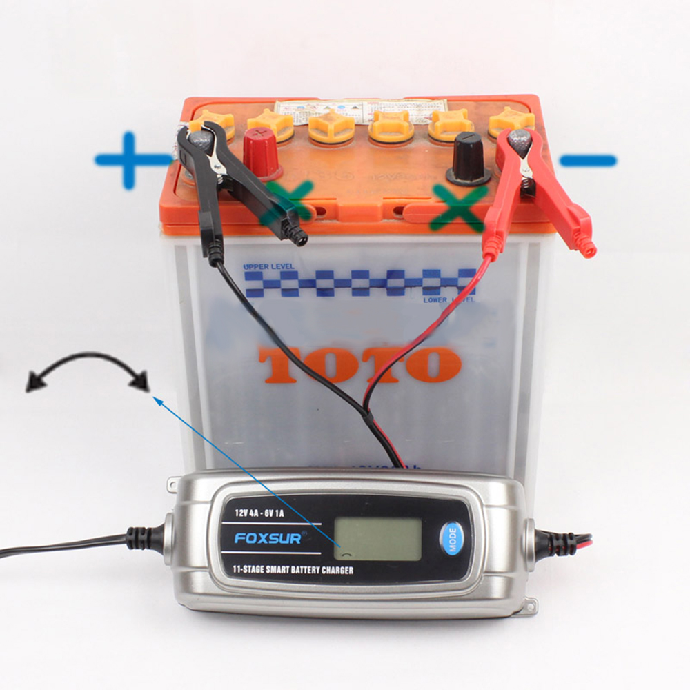 FOXSUR-12V-4A-6V-1A-11-Stage-LCD-Display-Battery-Charger-For-Car-Motorcycle-Lead-Acid-EFB-GEL-WET-AG-1700979