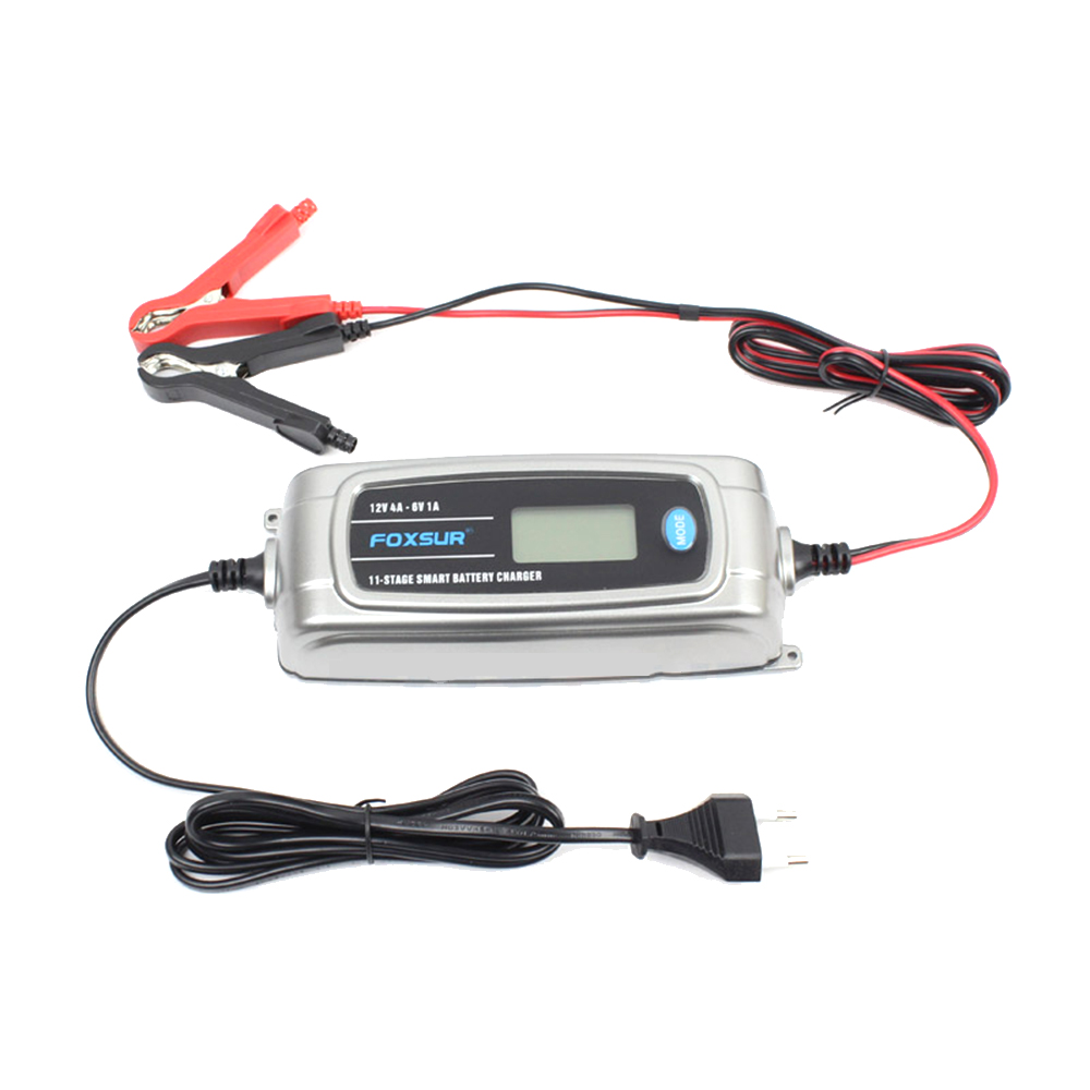 FOXSUR-12V-4A-6V-1A-11-Stage-LCD-Display-Battery-Charger-For-Car-Motorcycle-Lead-Acid-EFB-GEL-WET-AG-1700979