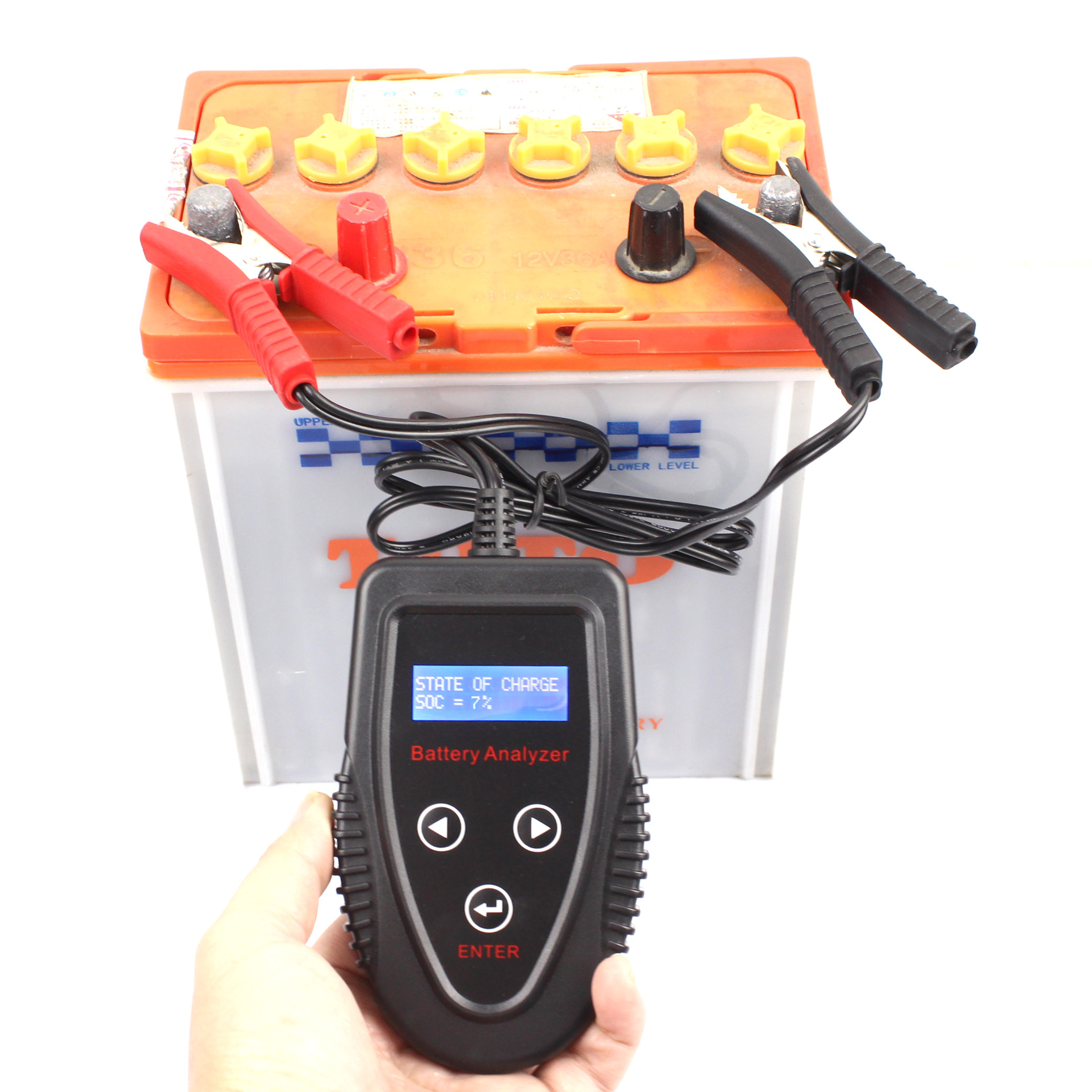 FOXSUR-12V-7V-15V-LCD-Battery-Tester-Analyzer-Digital-Motorcyclce-Car-Gel-AGM-WET-CA-SLA-CCA-IR-SOH--1453127