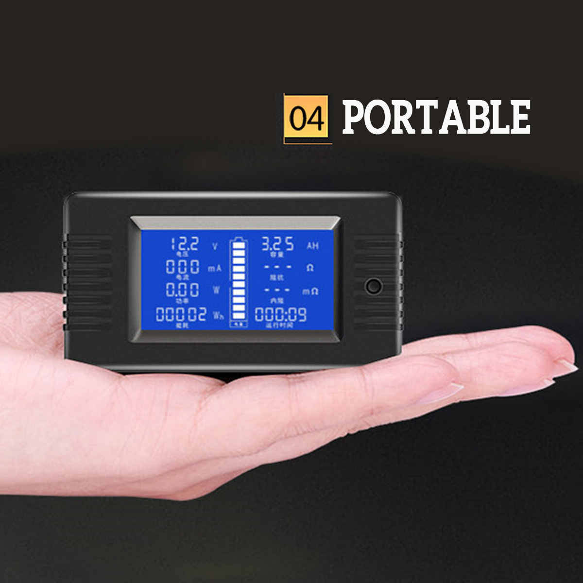 LCD-Display-DC-Battery-Voltage-Monitor-Meter-0-200V-Volt-Amp-For-Cars-RV-Solar-System-1584978