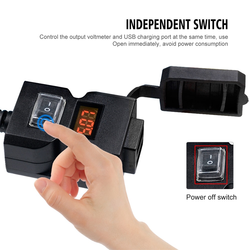 QC30-Fast-Charge-Dual-USB-Port-Motorcycle-Charger-Mobile-Phone-Charger-9V-32V-Voltmeter-Dual-Bracket-1801832