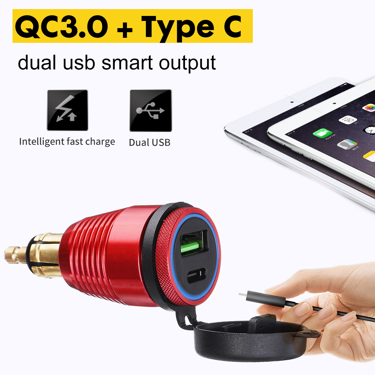 QC30-Type-C-Waterproof-General-Quick-USB-Charger-Socket-Charger-Blue-Light-1635101