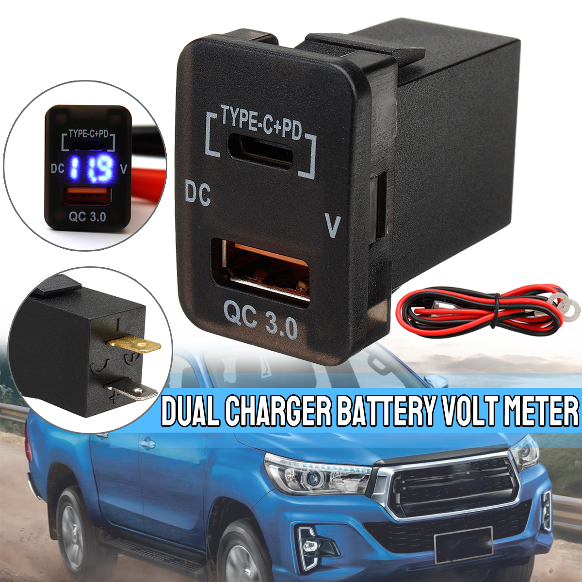 TYPE-CPD--QC30-Port-Dual-Battery-Volt-Meter-for-Toyota-Prado-150-Landcruiser-1803703