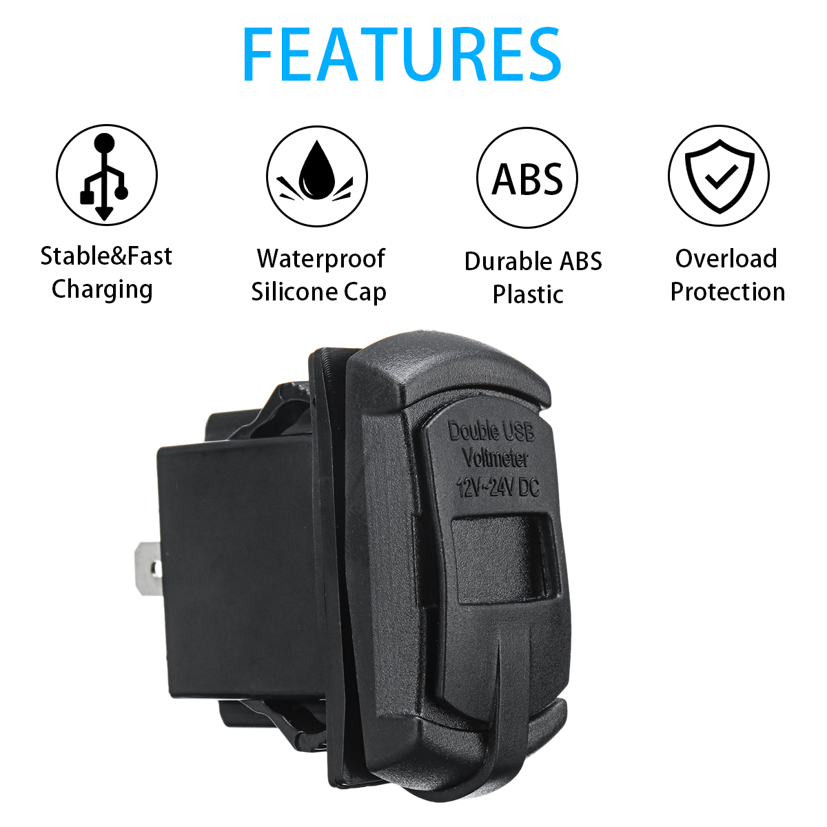 USB-Charger-For-Polaris-UTV-RZR-RZR4-Ranger-XP-1000-900-800-Crew-2015-2016-1462471