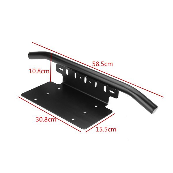 Motorcycle-License-Plate-Frame-Holder-Car-Vehicle-Bull-Bar-Light-Mounting-Bracket-BlackSilver-1127683