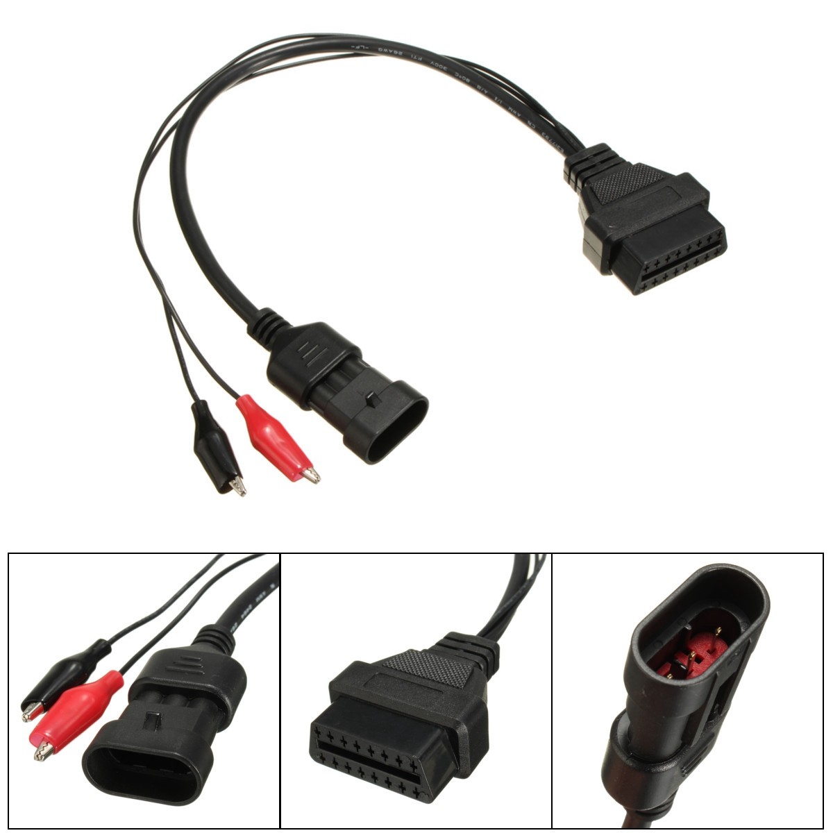 16Pin-OBD2-TO-3Pin-OBD1-Diagnostic-Cable-Adaptor-Detection-For-Fiat-Alpha-Romeo-1043483