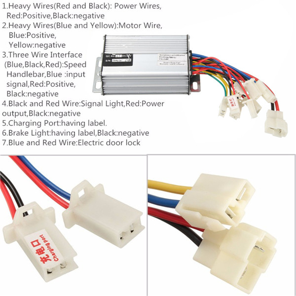 36V-1000W-Motorcycle-Controller-BrushedThrottle-Twist-Grips-Electric-Bike-Scooter-1104578