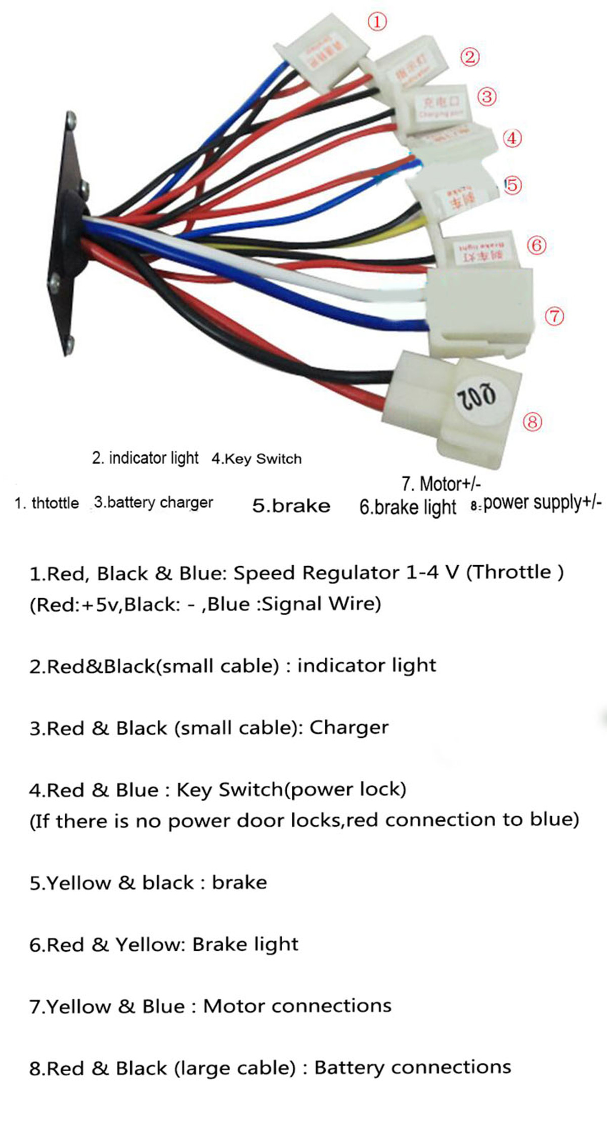 48V-1000W-Electric-Bike-Motor-Scooter-Speed-Controller-wThrottle-Twist-Grips-1163093