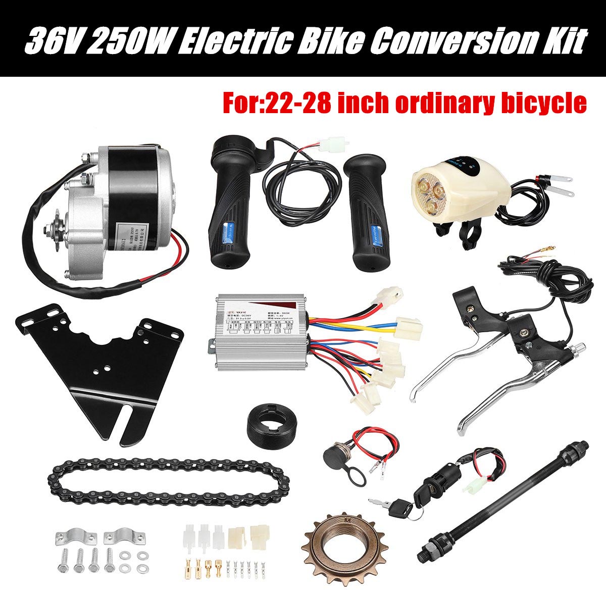 36V-250W-Electric-Bike-Conversion-Scooter-Motor-Controller-Kit-For-22-28inch-Ordinary-Bike-1741903