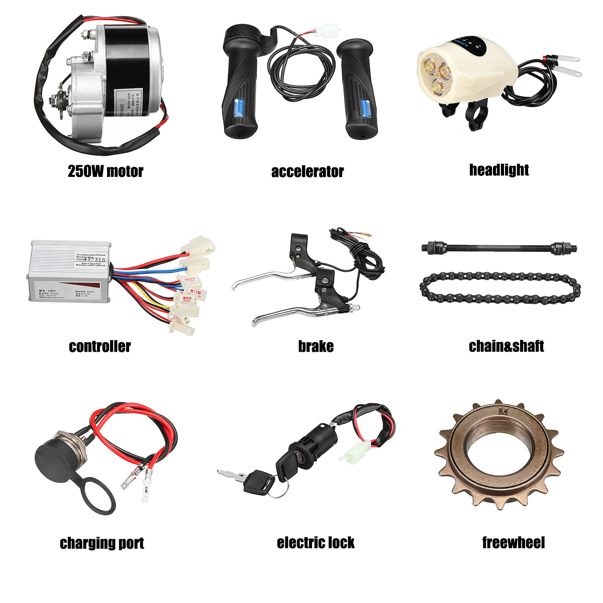 36V-250W-Electric-Bike-Conversion-Scooter-Motor-Controller-Kit-For-22-28inch-Ordinary-Bike-1741903