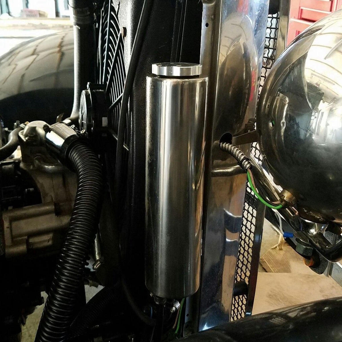 13quot-x-2quot-Stainless-Steel-Radiator-Overflow-Tank-For-GM-Chevy-GMC-Cadillac-Pontiac-1813024