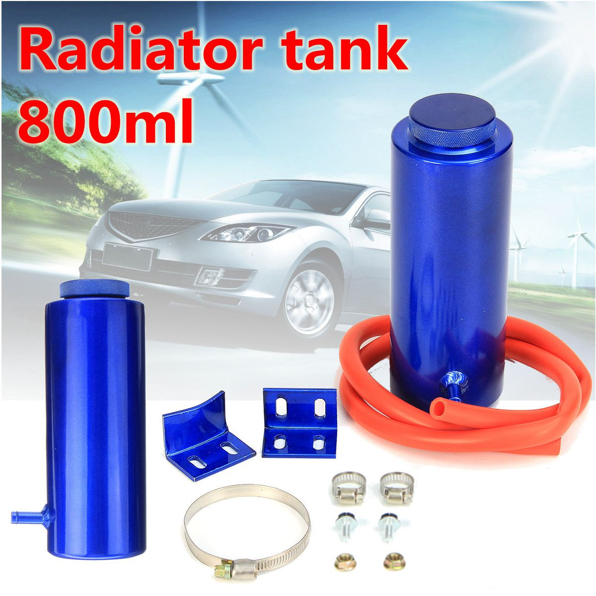 800ml-Cylinder-Radiator-Overflow-Reservoir-Coolant-Tank-BlackBlue-Aluminum-Can-1229971