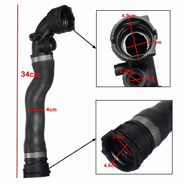Black-Left-Upper-Radiator-Hose-for-BMW-320-323-325-328-330-E46-17127510952-1032844