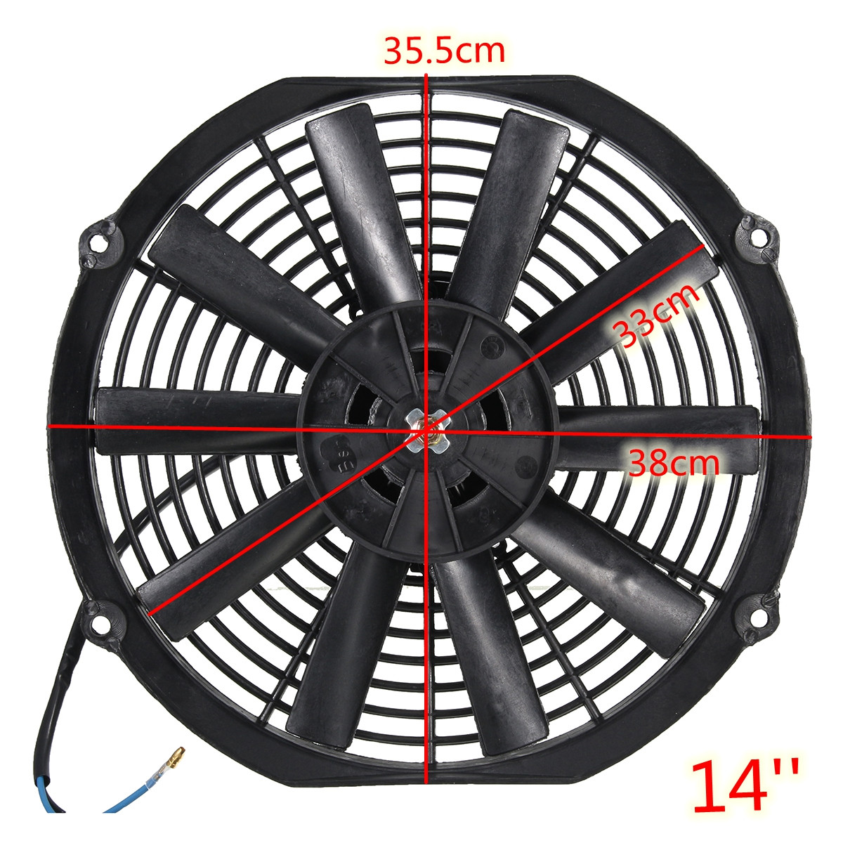 Universal-12V-80W-Electric-Cooling-Radiator-Fan-Pull-Push-Straight-Black-Blade-1099346