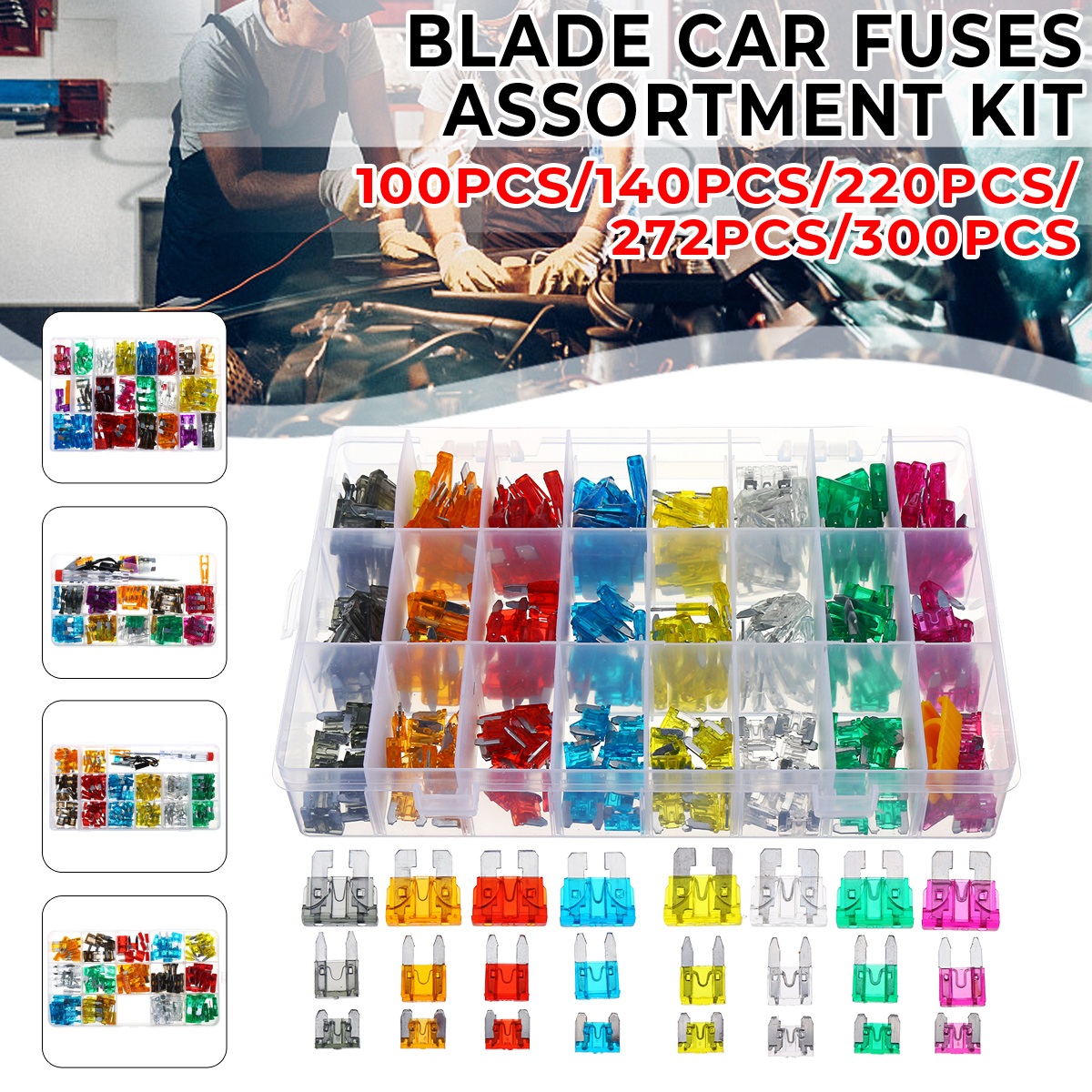 100140220272300PCS-Fuses-Assortment-Kit-Medium-Small-Fuse-Kit-Fuses-Puller-1804837