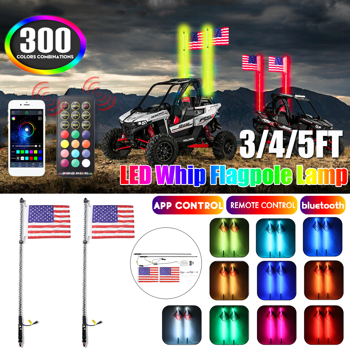 12V-1PC2PCS-3FT4FT5FT-5050-RGB-300-LED-Whip-Light-Flagpole-Lamp-For-Jeep-ATV-UTV-1764187