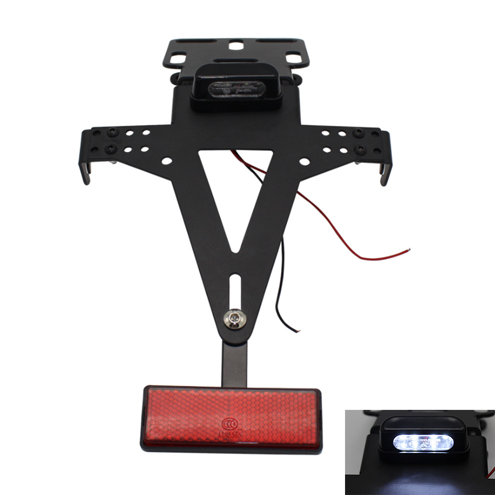 12V-Motorcycle-License-Plate-Bracket-Frame-Motocross-Rear-Mudguard-Off-road-Metal-Bracket-with-LED-T-1820471