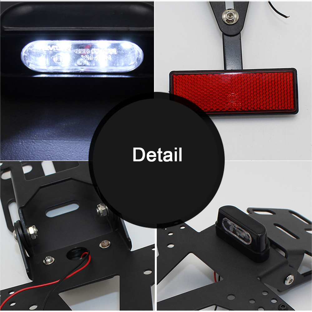 12V-Motorcycle-License-Plate-Bracket-Frame-Motocross-Rear-Mudguard-Off-road-Metal-Bracket-with-LED-T-1820471