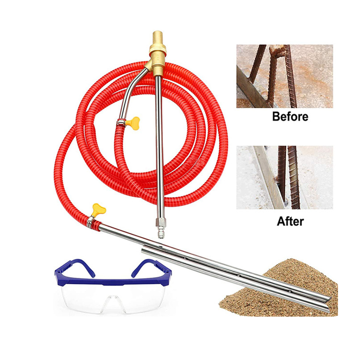 14-Inch-5000-PSI-High-Pressure-Washer-Sandblasting-Kit-Ceramic-Spray-Core-Derust-1710978