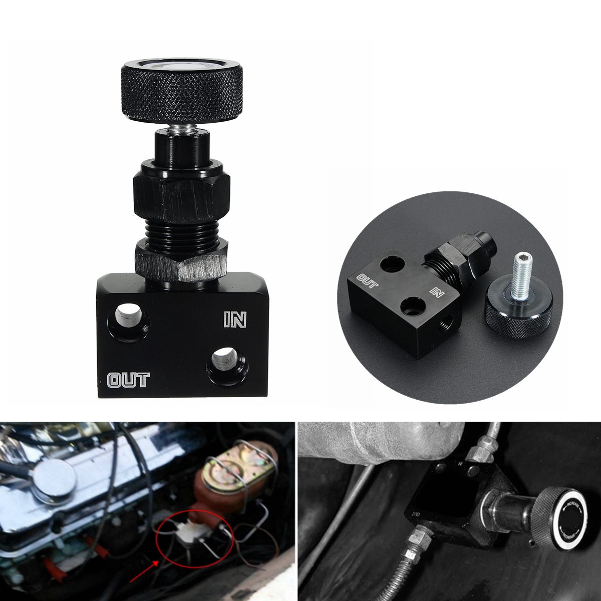 18-NPT-Adjustable-Brake-Lever-Proportioning-Bias-Valve-Knob-Style-Suit-Disc-Drum-1640743