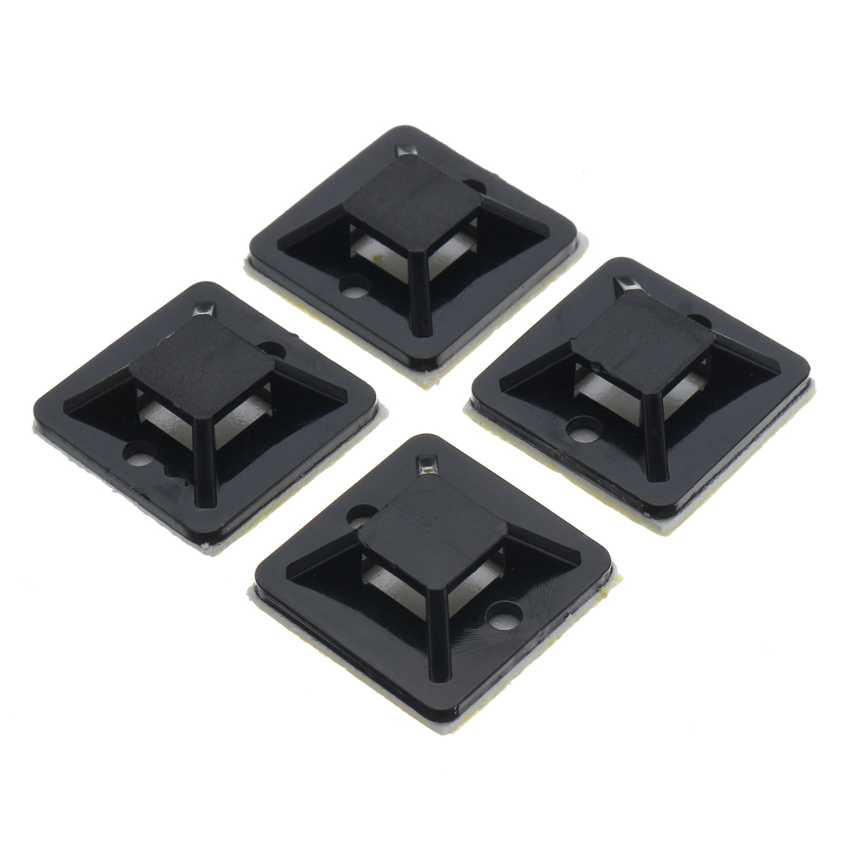 200PcsPack-20x20mm-Self-Adhesive-Zip-Tie-Cable-Wire-Mounts-Clamps-Wall-Holder-Black-1816994