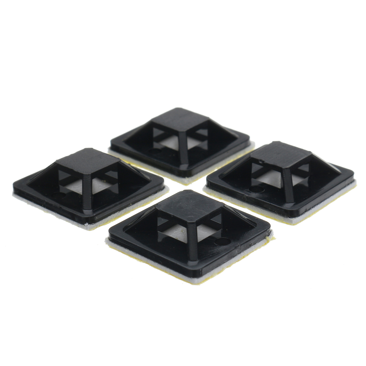 200PcsPack-20x20mm-Self-Adhesive-Zip-Tie-Cable-Wire-Mounts-Clamps-Wall-Holder-Black-1816994
