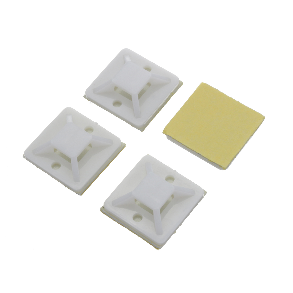 200PcsPack-20x20mm-Self-Adhesive-Zip-Tie-Cable-Wire-Mounts-Clamps-Wall-Holder-White-1817006