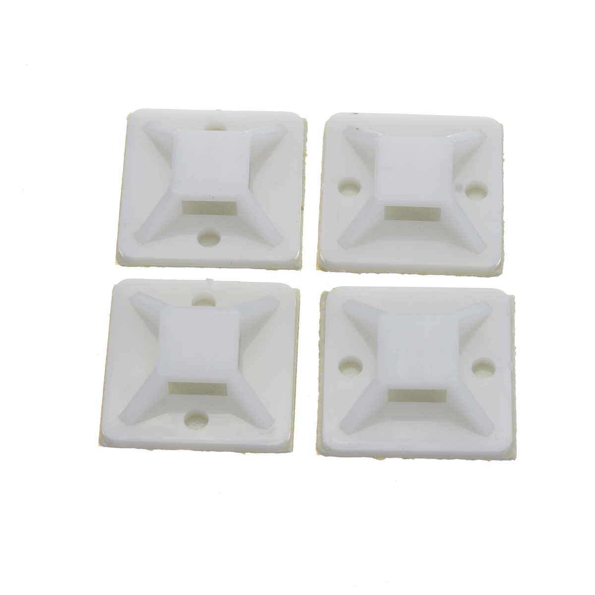 200PcsPack-20x20mm-Self-Adhesive-Zip-Tie-Cable-Wire-Mounts-Clamps-Wall-Holder-White-1817006