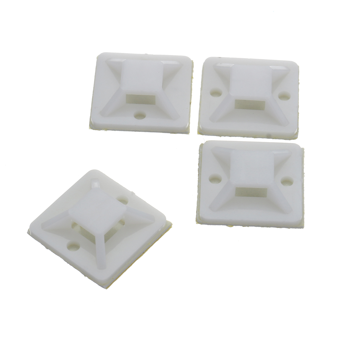 200PcsPack-20x20mm-Self-Adhesive-Zip-Tie-Cable-Wire-Mounts-Clamps-Wall-Holder-White-1817006