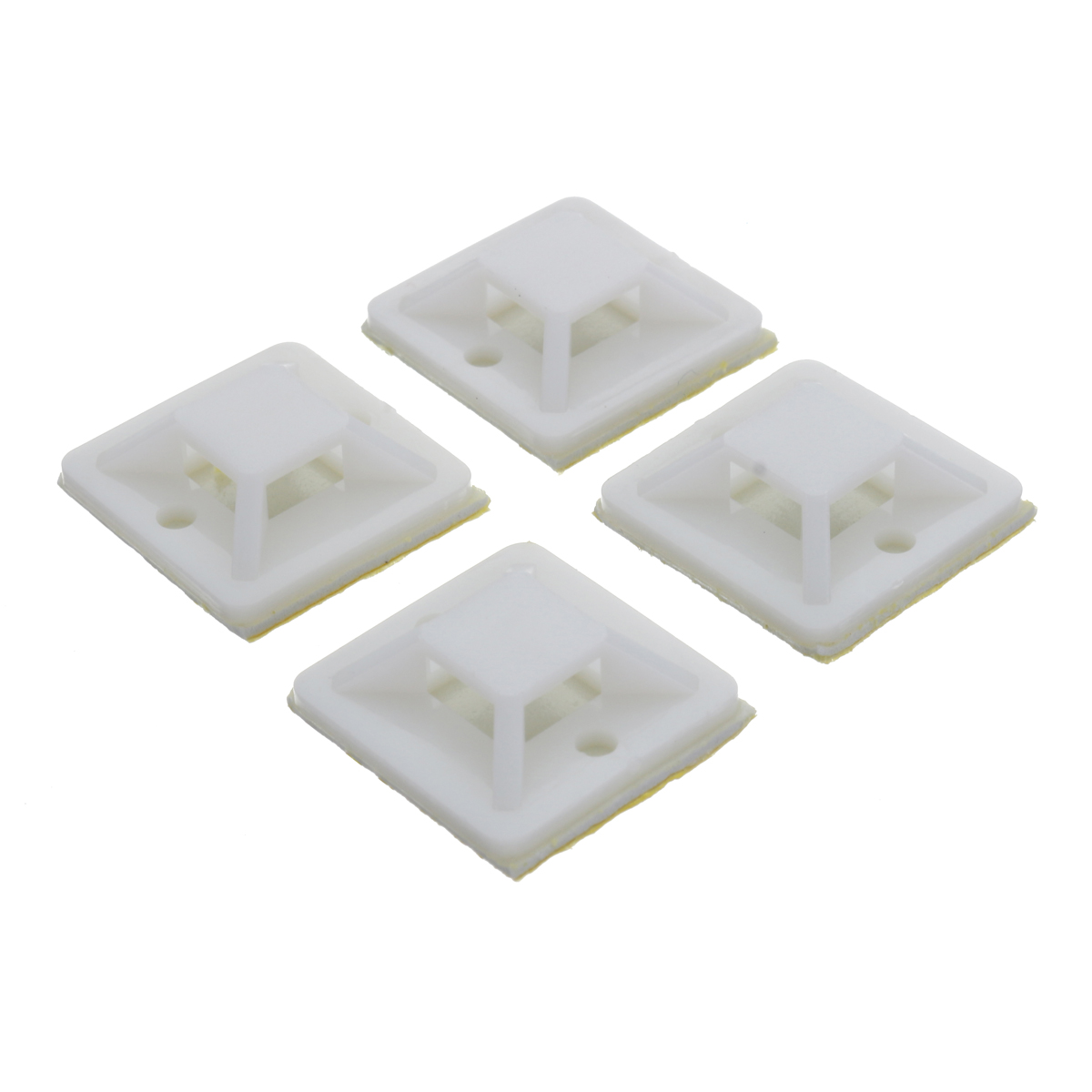 200PcsPack-20x20mm-Self-Adhesive-Zip-Tie-Cable-Wire-Mounts-Clamps-Wall-Holder-White-1817006