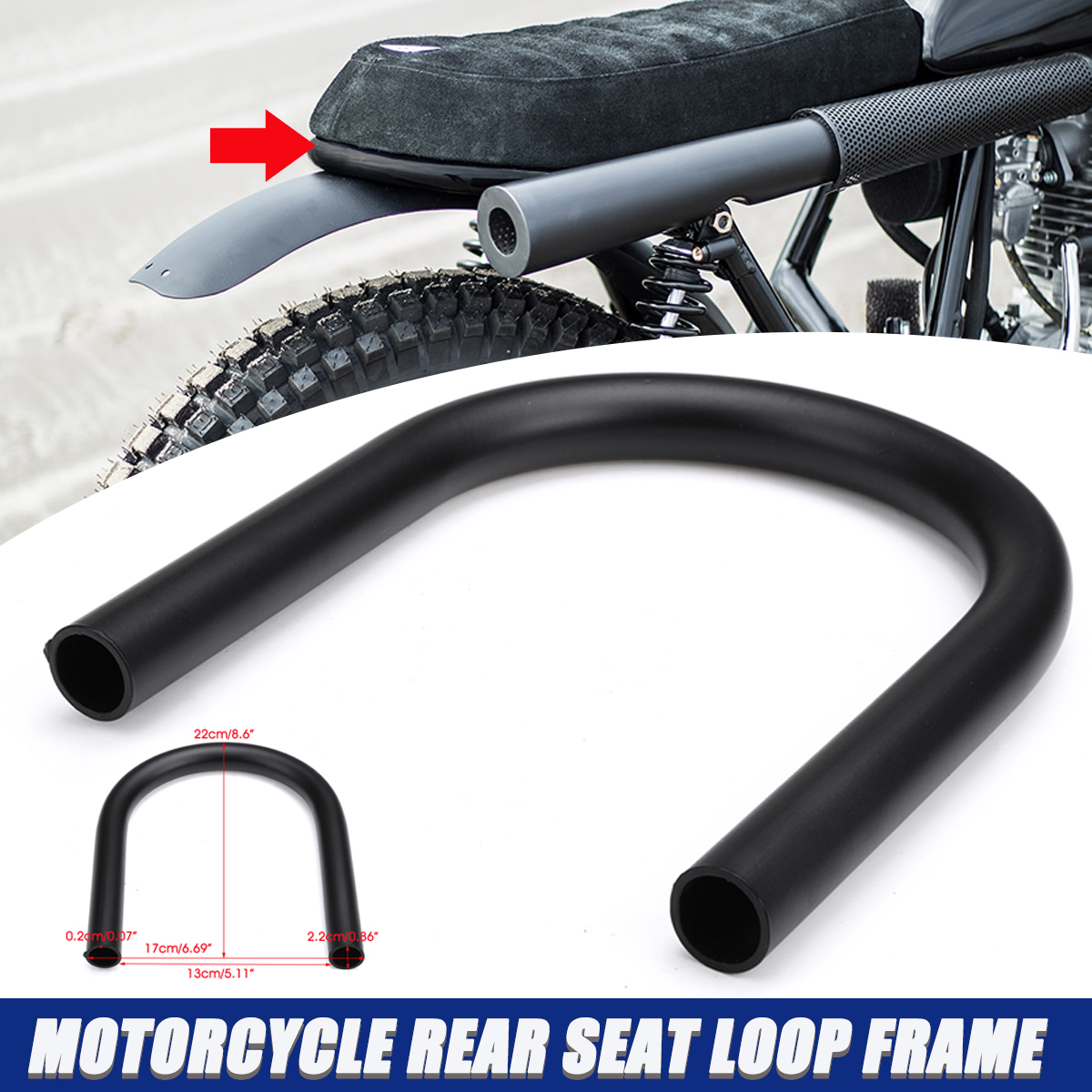 22mm-78-Inch-Motorcycle-Rear-Seat-Loop-Frame-Flat-U-Tube-Hoop-End-Cafe-Racer-1684869