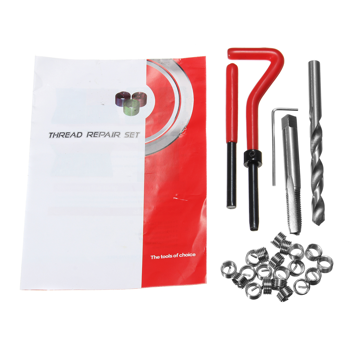 25Pcs-M8-x-125-x-8mm-Helicoil-Compatible-Thread-Tap-Repair-Tool-Cutter-Kit-Insert-1434605