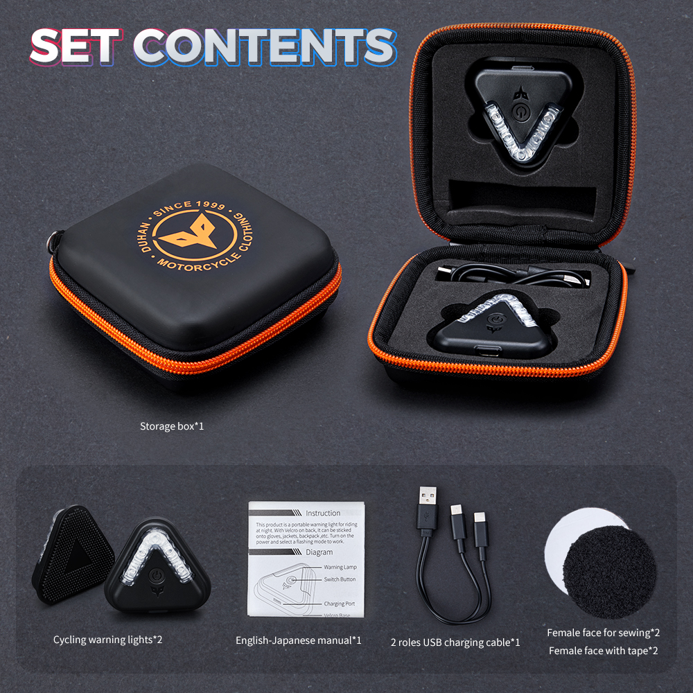 2PCS-DUHAN-Warning-LED-Lamps-High-Brightness-2-Modes-Safety-FlashingIntense-Flash-USB-Charger-Rechar-1718178