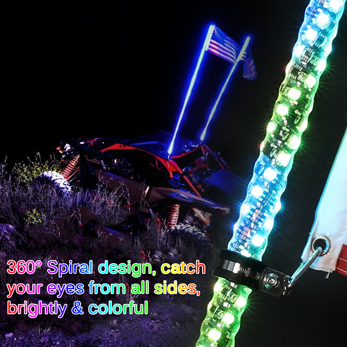 2x-3ft4ft5ft-LED-Chasing-RGB-Color-Whip-Lights-With-Flag--Remote-Control-Braking-Turn-Signal-For-ATV-1703434