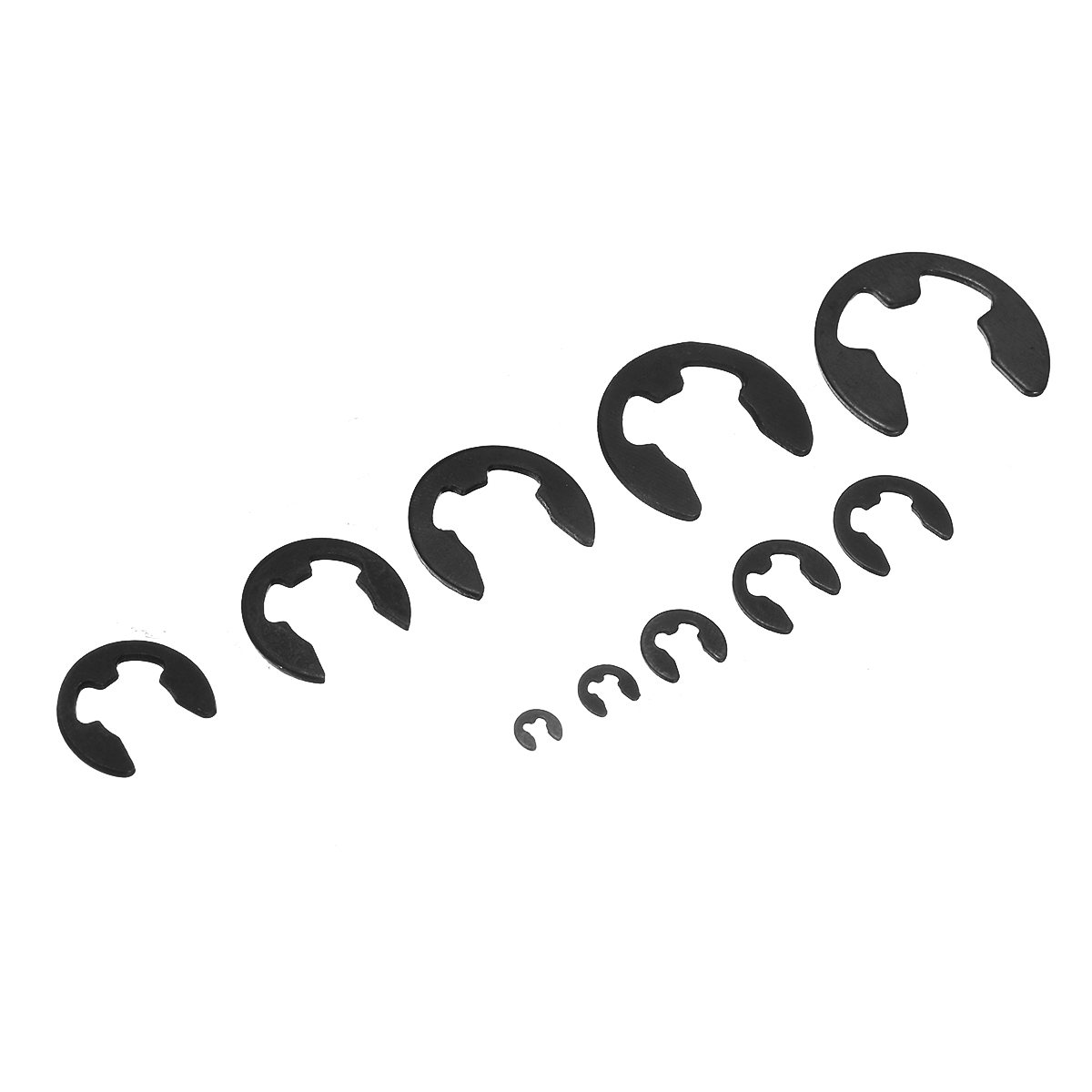 300PCS-Manganese-Steel-E-type-Circlip-Retaining-Ring-15-10mm-Combinations-Black-1635521
