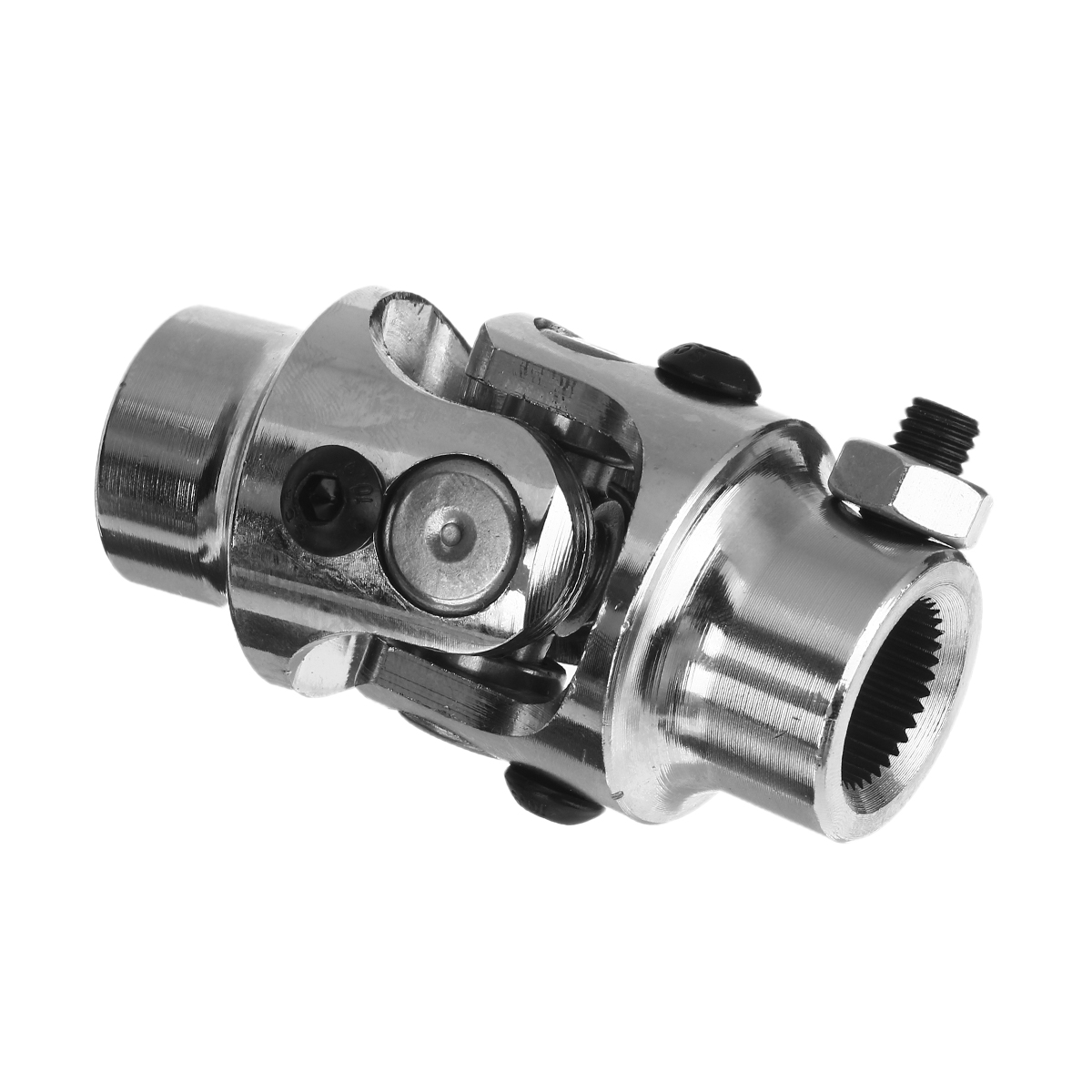 34quot-Round-Smooth-X-34-36-Spline-Chrome-Universal-Steering-Shaft-U-Joint-Column-1694583