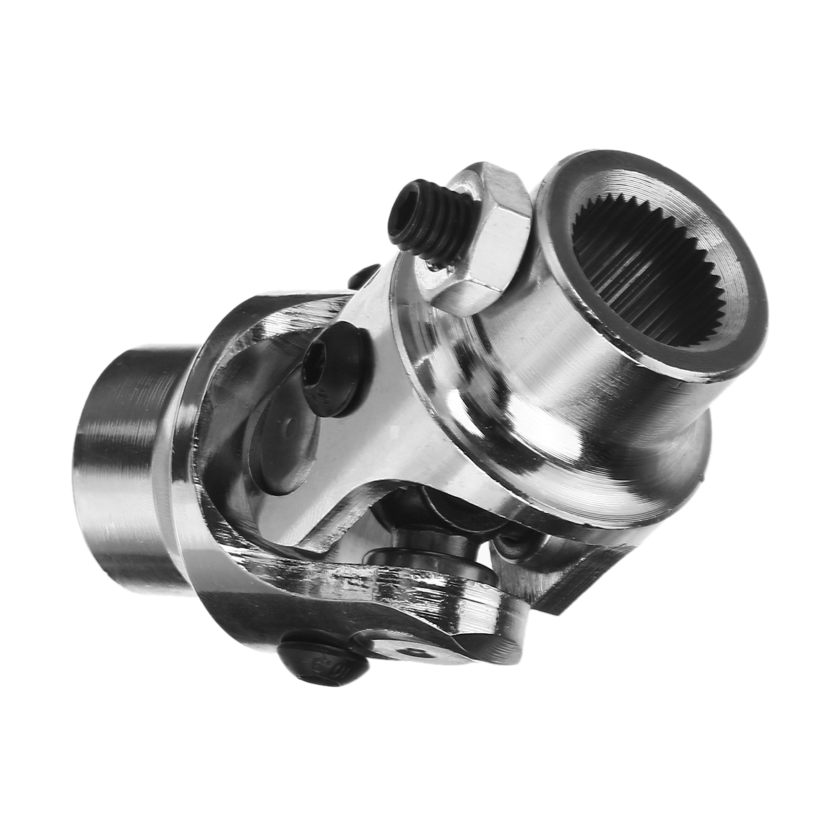34quot-Round-Smooth-X-34-36-Spline-Chrome-Universal-Steering-Shaft-U-Joint-Column-1694583