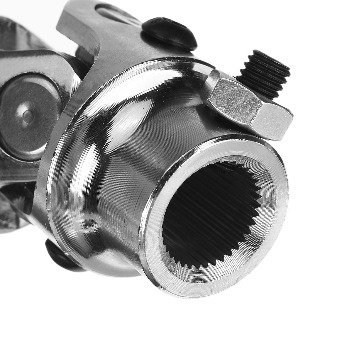 34quot-Round-Smooth-X-34-36-Spline-Chrome-Universal-Steering-Shaft-U-Joint-Column-1694583