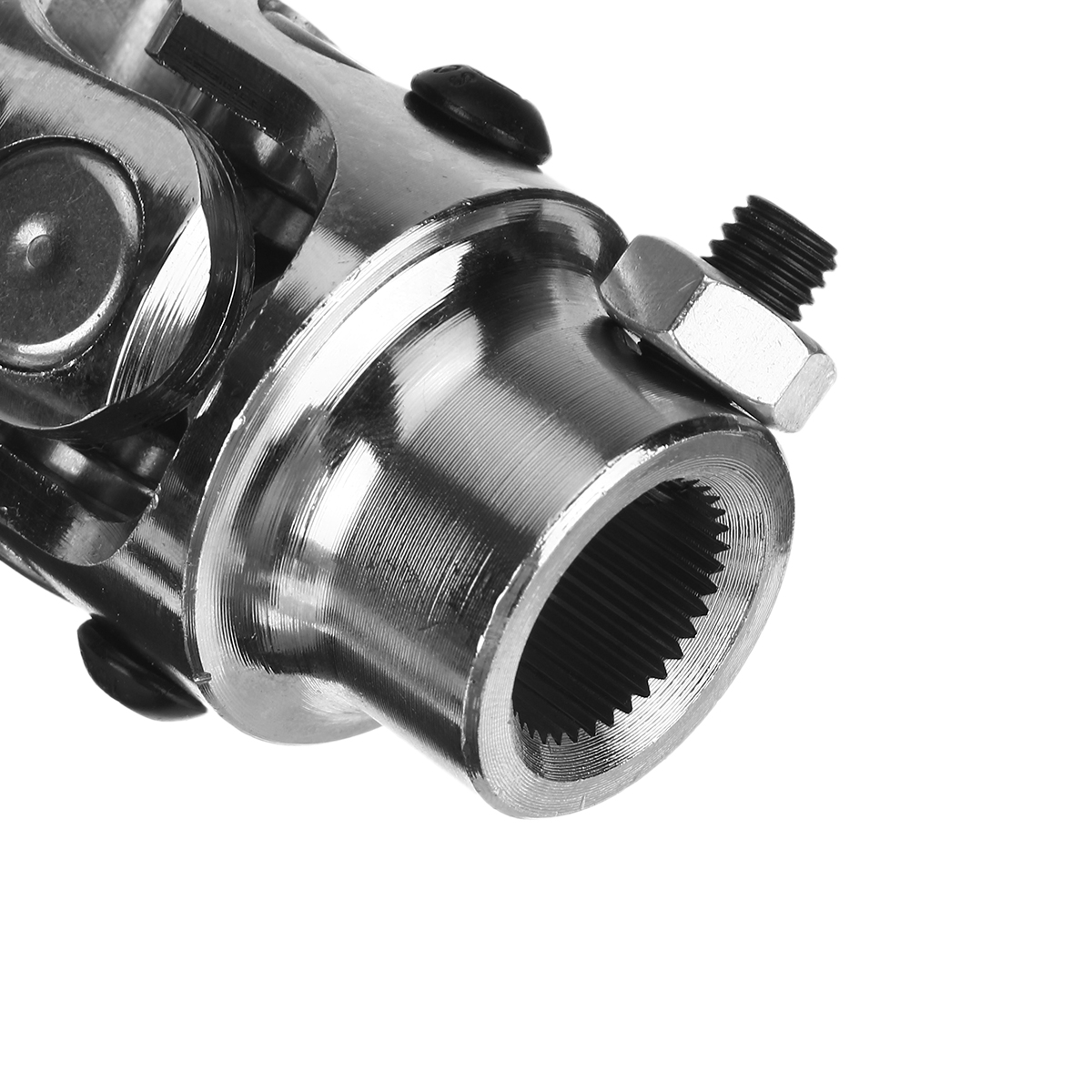 34quot-Round-Smooth-X-34-36-Spline-Chrome-Universal-Steering-Shaft-U-Joint-Column-1694583